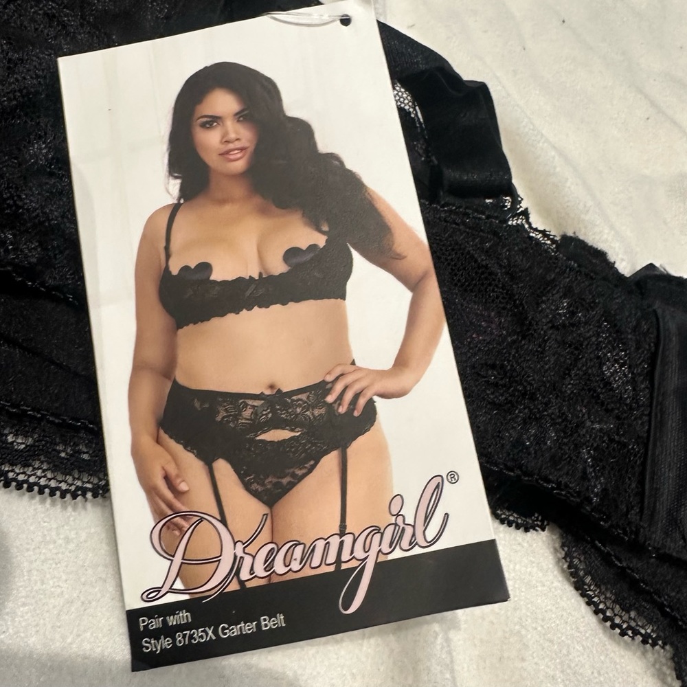 Dreamgirl Lace Bra Black Size 44 New with Tag